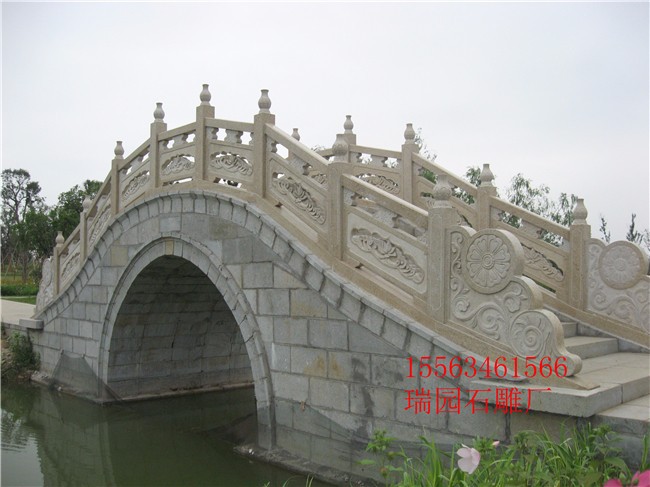 景区拱桥石栏杆设计样式图片